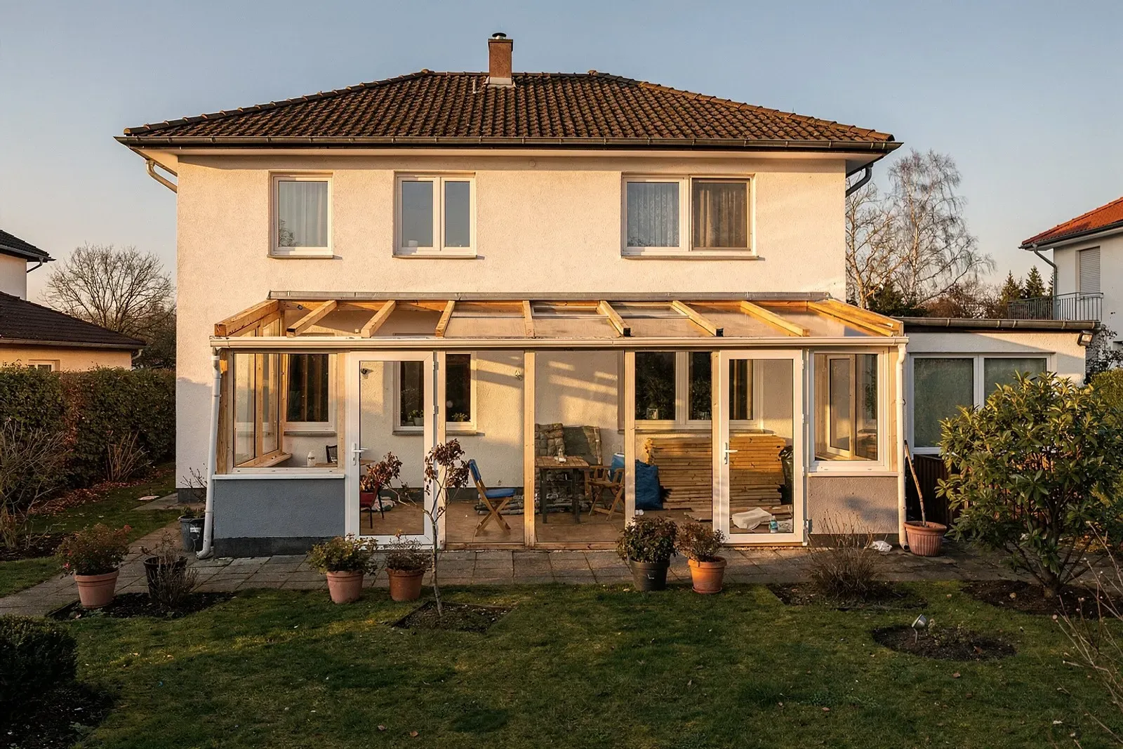 Terrasse zum Wintergarten in Erfurt